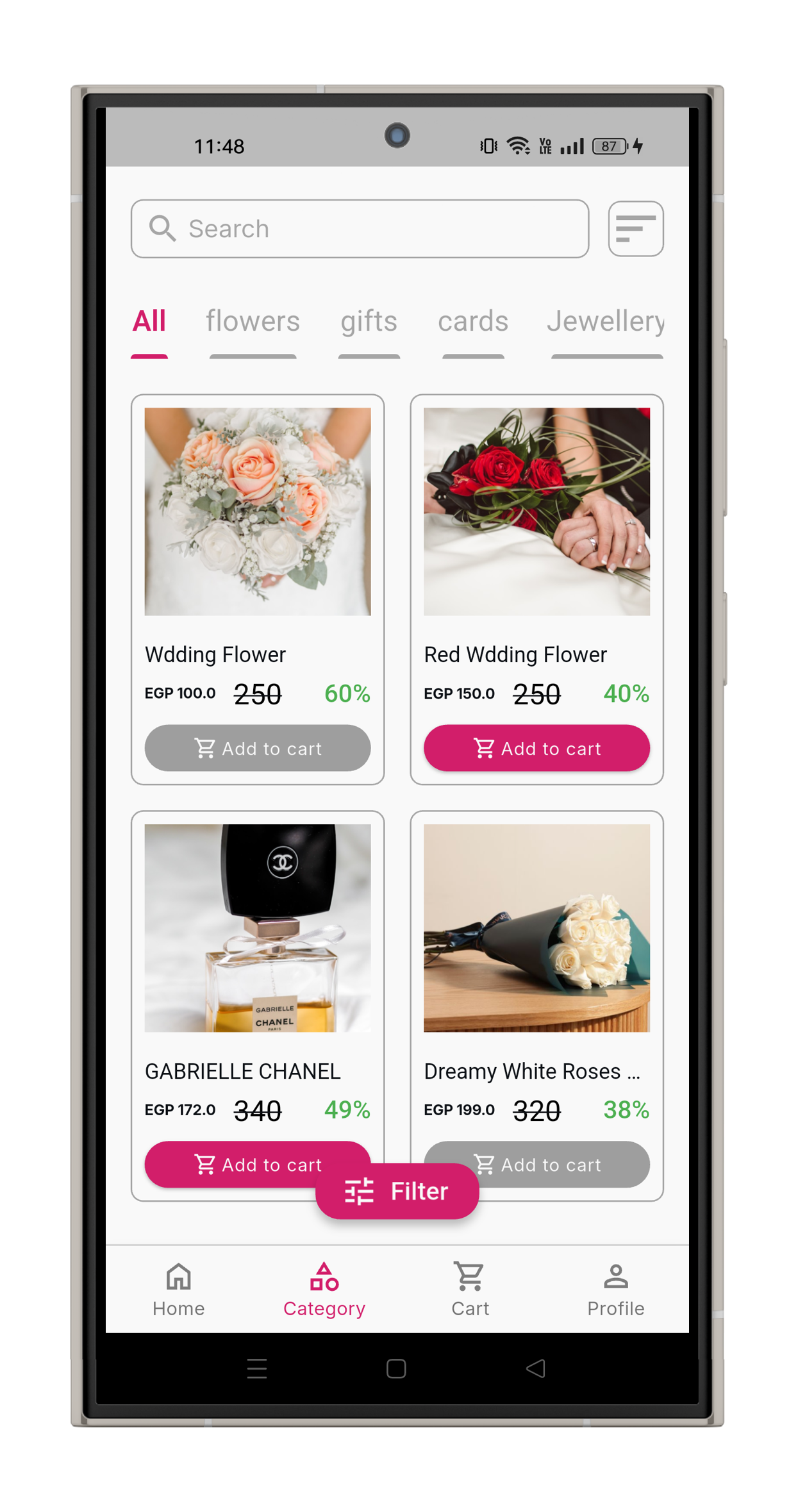 Flower E-Commerce project image